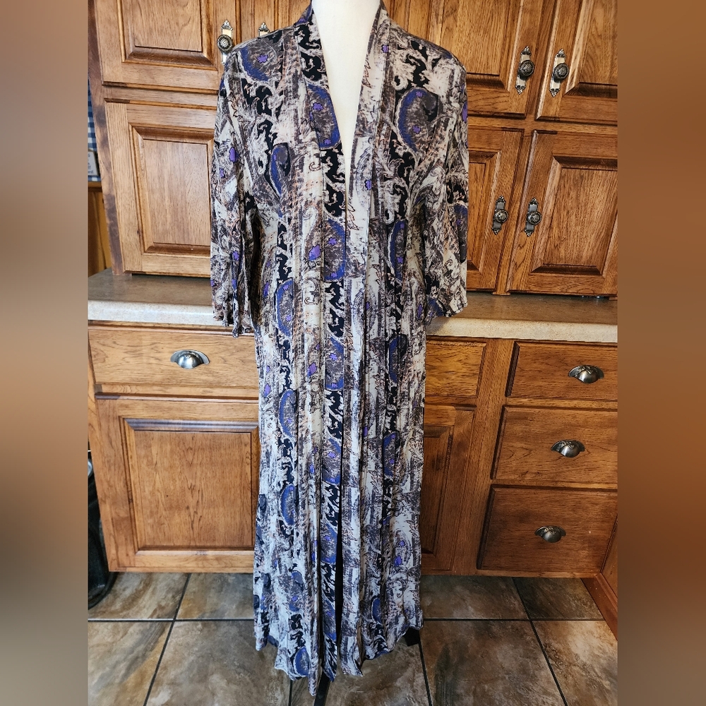 Free People Paisley Print Boho Duster Size Large